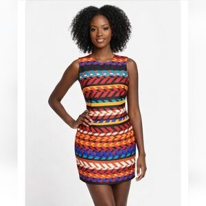 Calvin Klein Multicolor Striped Mini Dress